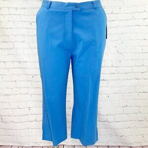 NWT Solar by Lasania Bright Blue Capri Pants